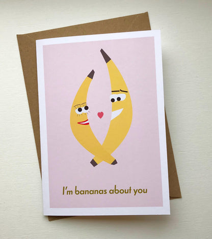 Banana - Valentines, Greeting, Anniversary Card