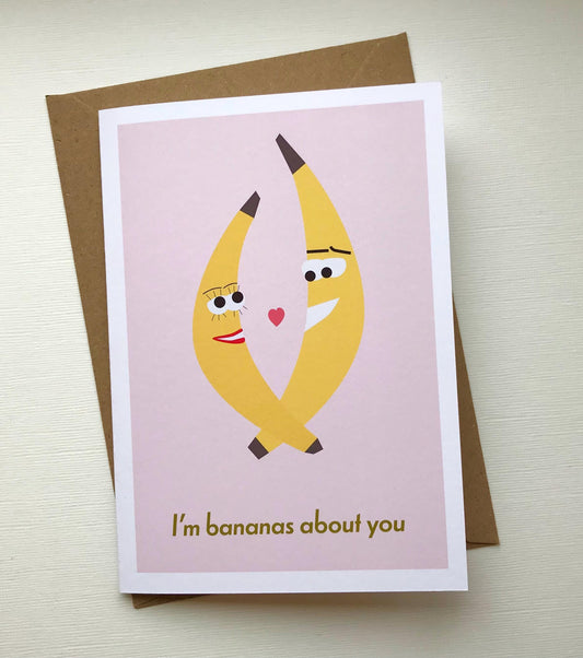 Banana - Valentines, Greeting, Anniversary Card