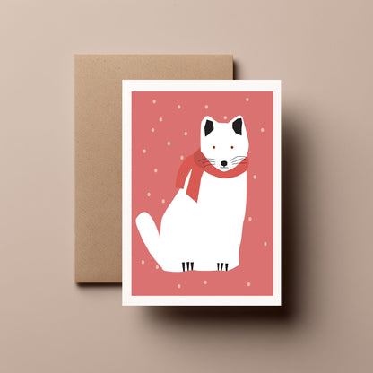 Arctic Fox - Christmas Card
