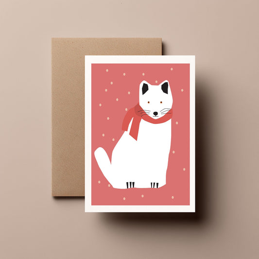 Arctic Fox - Christmas Card