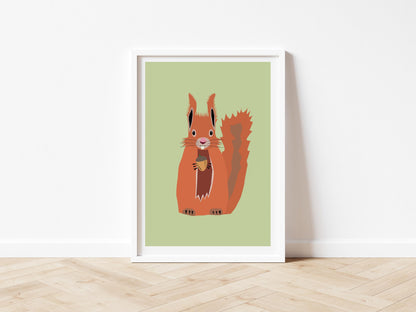 Red Squirrel - Art print A5/A4/A3