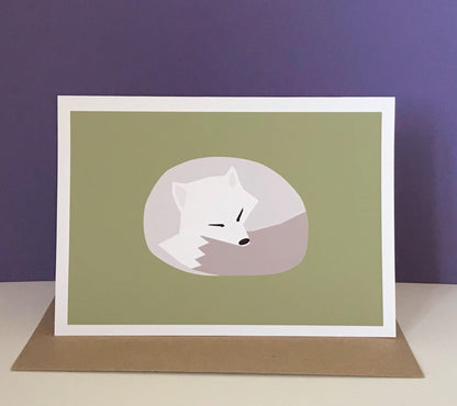 Arctic Fox - Greeting, Christmas Card