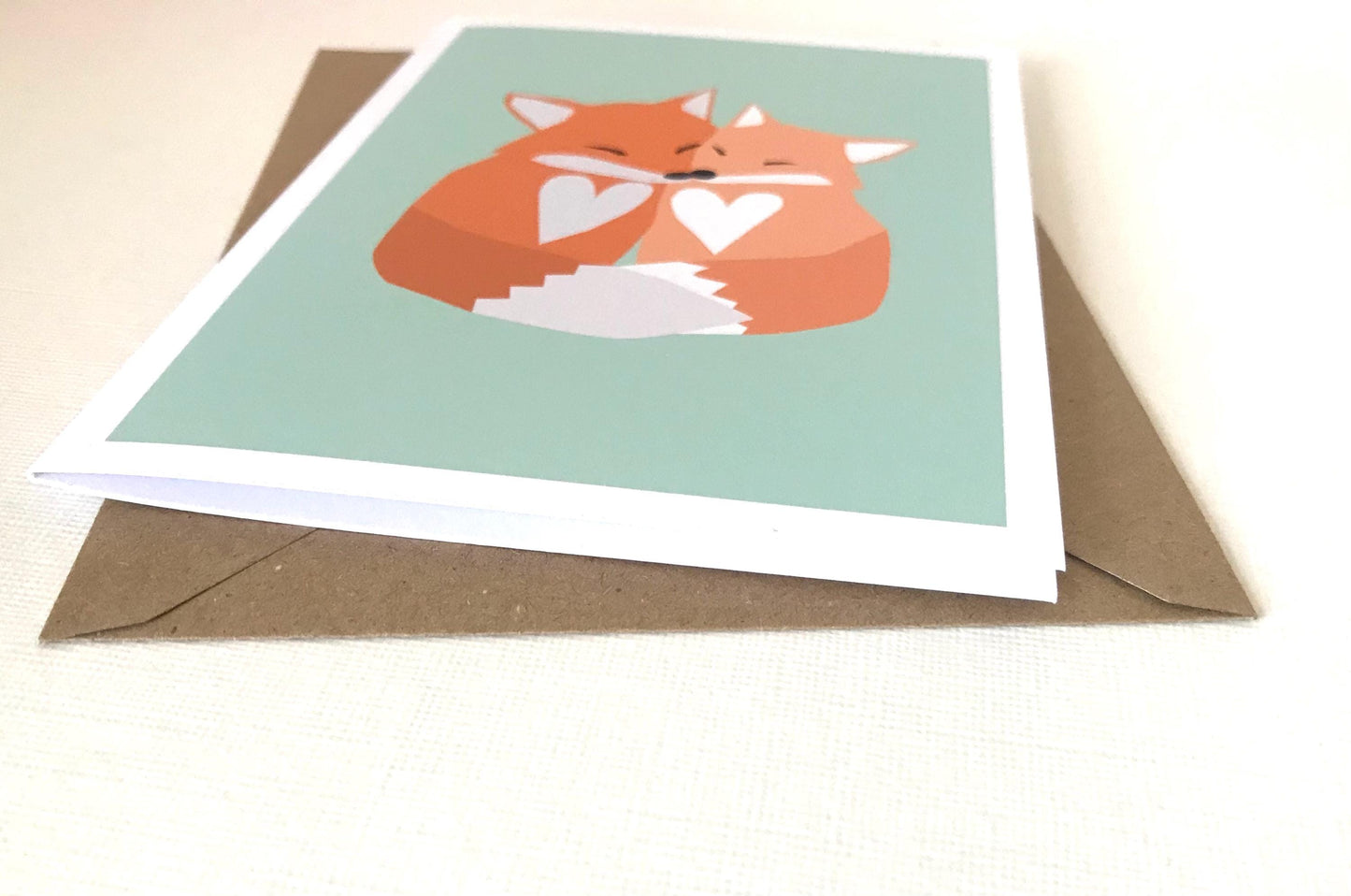 Fox Love Card – Cute Romantic Greeting Card for Anniversary, Valentine’s Day or Just Because - Gifts for Him or Her