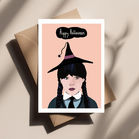 Wednesday – Cute, Spooky, Quirky and Funny Halloween Greeting Card for Friends, Family & Cat Lovers. Gifts for Him or Her.