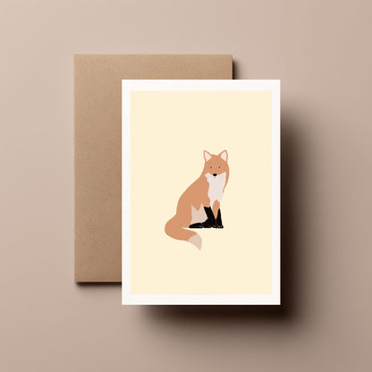 Fox - Greeting, Birthday Card