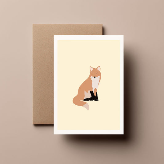 Fox - Greeting, Birthday Card