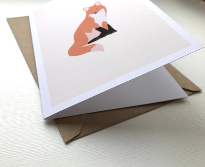 Fox - Greeting, Birthday Card